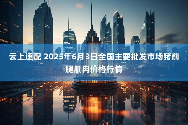 云上速配 2025年6月3日全国主要批发市场猪前腿肌肉价格行情