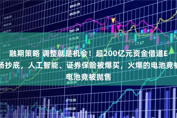 融期策略 调整就是机会！超200亿元资金借道ETF进场抄底，人工智能、证券保险被爆买，火爆的电池竟被抛售
