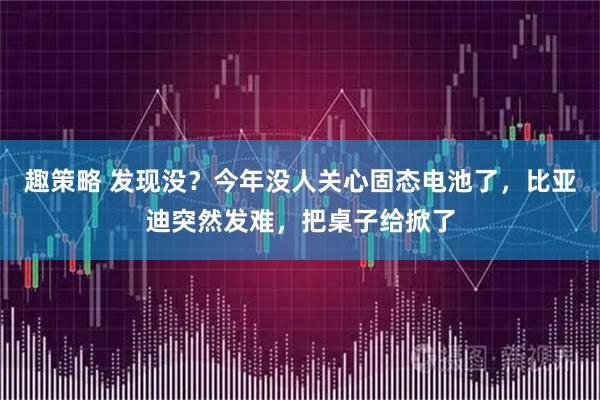 趣策略 发现没？今年没人关心固态电池了，比亚迪突然发难，把桌子给掀了